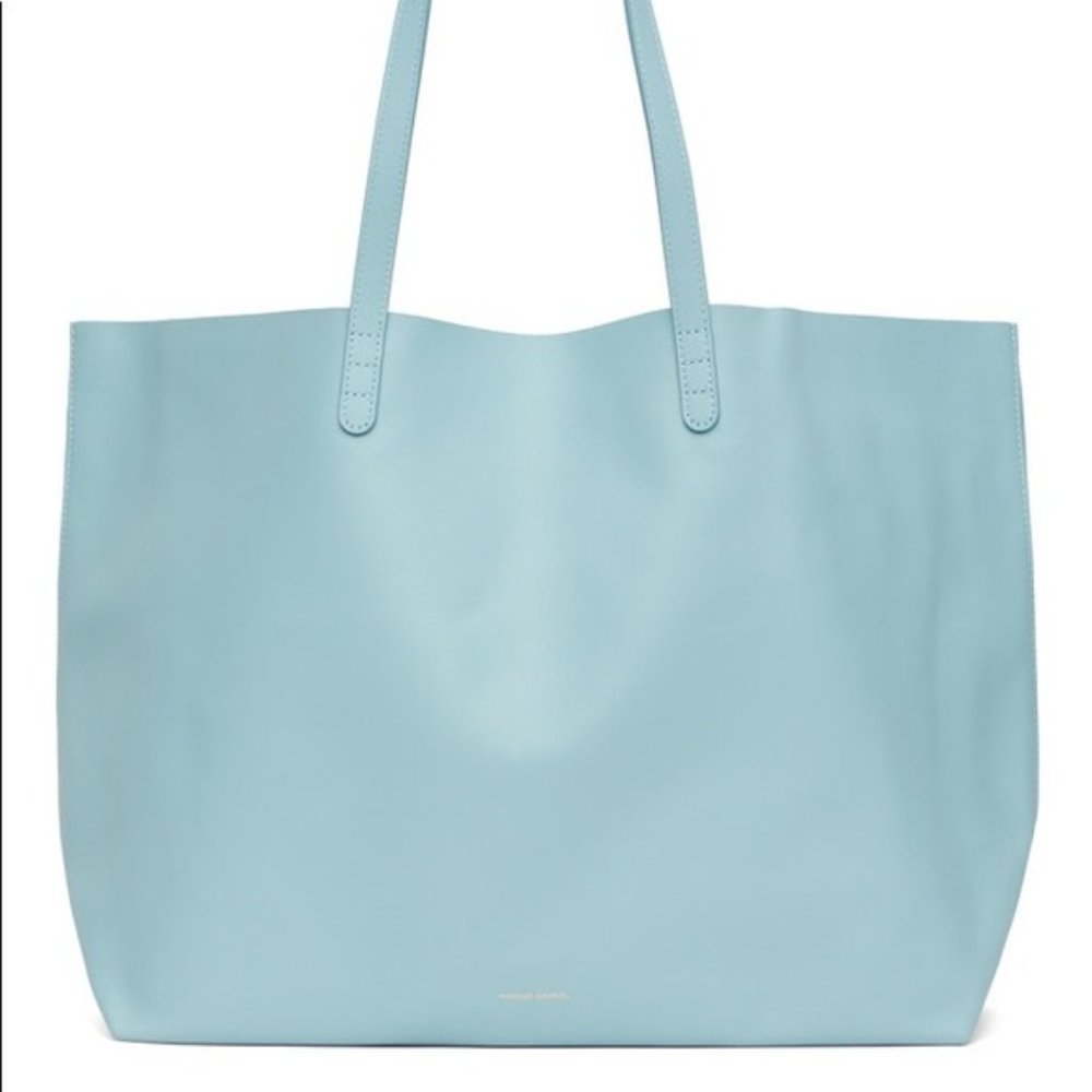 Mansur Gavriel Light Blue Leather Tote